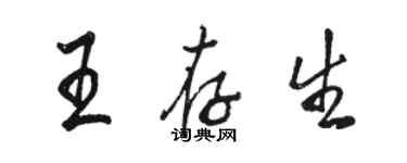 駱恆光王存生行書個性簽名怎么寫