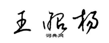 梁錦英王昭楊草書個性簽名怎么寫