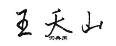 駱恆光王夭山行書個性簽名怎么寫