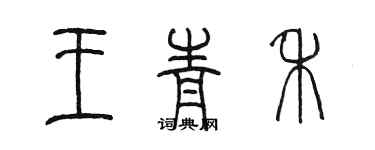 陳墨王青禾篆書個性簽名怎么寫