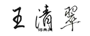 駱恆光王清翠行書個性簽名怎么寫