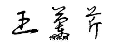 曾慶福王蘭芹草書個性簽名怎么寫