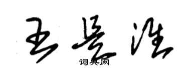 朱錫榮王是淮草書個性簽名怎么寫