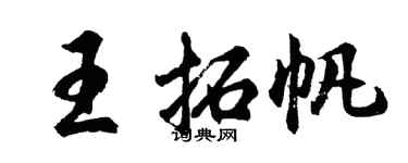 胡問遂王拓帆行書個性簽名怎么寫