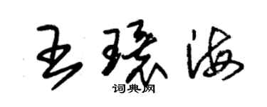 朱錫榮王環海草書個性簽名怎么寫