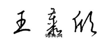 梁錦英王叢欣草書個性簽名怎么寫