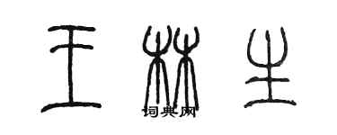 陳墨王林生篆書個性簽名怎么寫