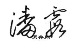 駱恆光潘霞草書個性簽名怎么寫