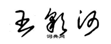 朱錫榮王彩河草書個性簽名怎么寫