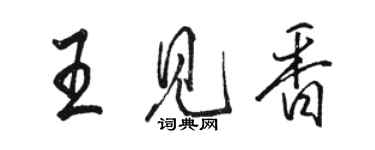 駱恆光王見香行書個性簽名怎么寫