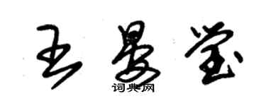 朱錫榮王晏瑩草書個性簽名怎么寫