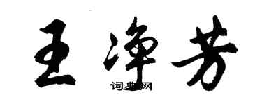 胡問遂王淨芳行書個性簽名怎么寫