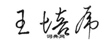 駱恆光王培虎草書個性簽名怎么寫