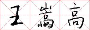 王嵩高怎么寫好看