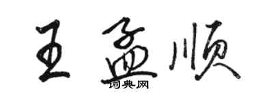 駱恆光王孟順行書個性簽名怎么寫