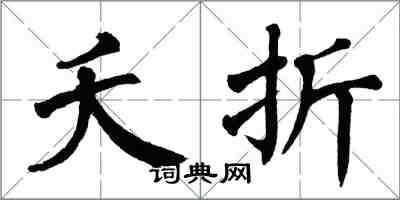 翁闓運夭折楷書怎么寫