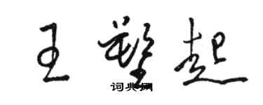 駱恆光王塑起草書個性簽名怎么寫