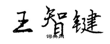 曾慶福王智鍵行書個性簽名怎么寫