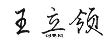 駱恆光王立領行書個性簽名怎么寫