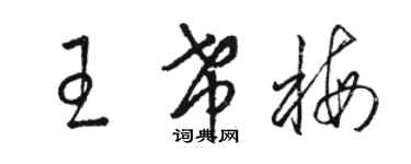 駱恆光王希梅草書個性簽名怎么寫