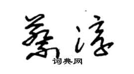 朱錫榮蔡淳草書個性簽名怎么寫