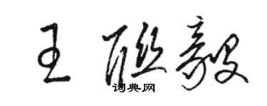駱恆光王聯毅草書個性簽名怎么寫
