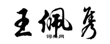 胡問遂王佩雋行書個性簽名怎么寫