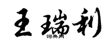 胡問遂王瑞利行書個性簽名怎么寫
