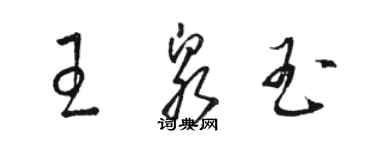 駱恆光王泉玉草書個性簽名怎么寫