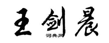 胡問遂王劍晨行書個性簽名怎么寫
