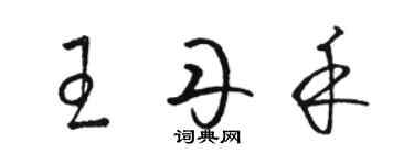 駱恆光王丹禾草書個性簽名怎么寫