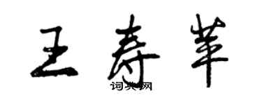 曾慶福王壽苹行書個性簽名怎么寫