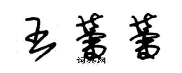 朱錫榮王蕾蕾草書個性簽名怎么寫