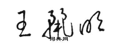 駱恆光王麗明草書個性簽名怎么寫