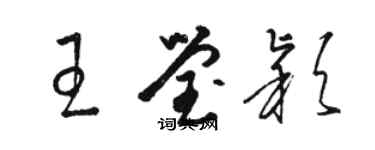 駱恆光王瑩穎草書個性簽名怎么寫