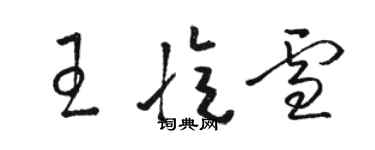 駱恆光王憶雪草書個性簽名怎么寫