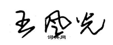 朱錫榮王風光草書個性簽名怎么寫