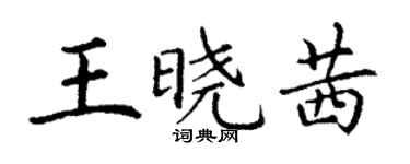 丁謙王曉茜楷書個性簽名怎么寫