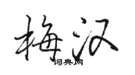 駱恆光梅漢行書個性簽名怎么寫