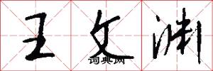 王文淵怎么寫好看