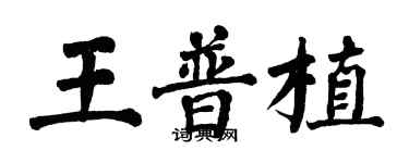 翁闓運王普植楷書個性簽名怎么寫