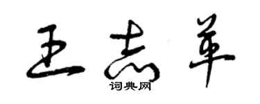 曾慶福王志革草書個性簽名怎么寫