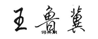 駱恆光王魯冀行書個性簽名怎么寫