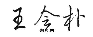 駱恆光王會朴行書個性簽名怎么寫