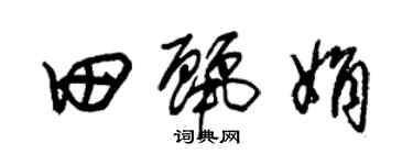 朱錫榮田麗娟草書個性簽名怎么寫