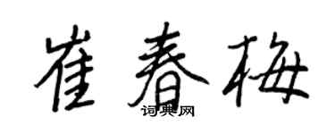 王正良崔春梅行書個性簽名怎么寫