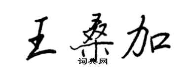 王正良王桑加行書個性簽名怎么寫