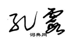 朱錫榮孔霞草書個性簽名怎么寫