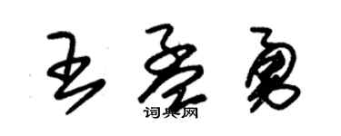 朱錫榮王孟勇草書個性簽名怎么寫
