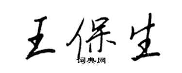 王正良王保生行書個性簽名怎么寫